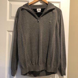 Lacoste Men 100% Cotton 1/4 Zip Sweater Size 7